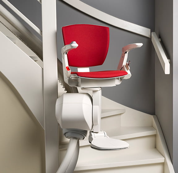 Otolift Stairlifts curved rail stair system | Breffni Mobility The Stairlifts Specialists